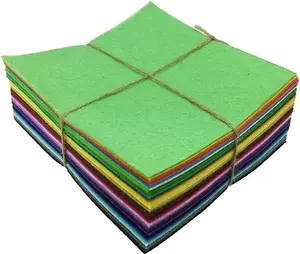 42pcs 8"x8“ Felt Fabric Sheet, Assorted Color Felt Pack For DIY Craft, Squares Nonwoven/ (20x20cm)