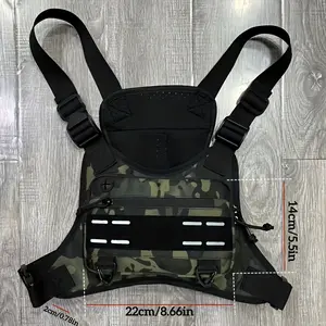 Men's Tactical Chest Bag - Multi-functional vest bag, suitable for outdoor activities, with adjustable comfortable shoulder straps, perfect for hiking, cycling, running, and travel essentials