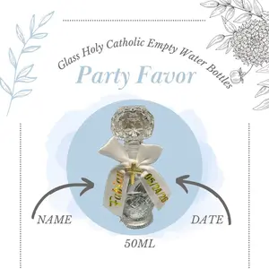 Holy Glass Catholic Empty Water Bottles Customizable Party Favors