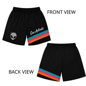 DI - Retro San Antonio Basketball Shorts with Alien Graphic - San Antonio Retro Alien Athletic Shorts - Men Short - Best GIft
