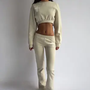 Sandstorm Distressed Cropped Crewneck