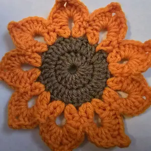 Handmade Sunflower Coaster with Basket Perfect for Summer or Spring Decor Yellow Crochet Coaster for Mug