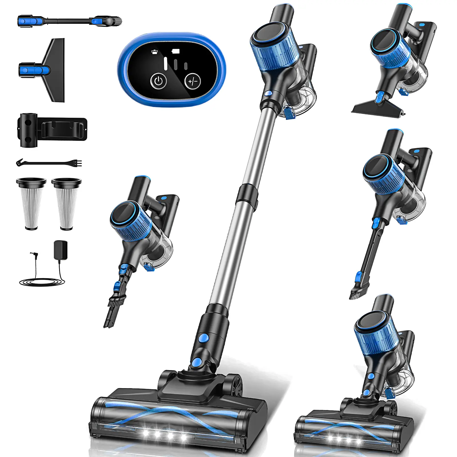 Cordless Vacuum Cleaner, 450W Powerful motor, 45 mins Runtime ,Self-Standing Vacuum Cleaner for Hard Floor/Carpet/Pet Hair/Car summerwins,summerwins