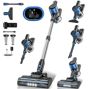 Cordless Vacuum Cleaner, 450W 45Kpa Powerful suction, 45 mins Runtime ,Self-Standing Vacuum Cleaner for Hard Floor/Carpet/Pet Hair/Car