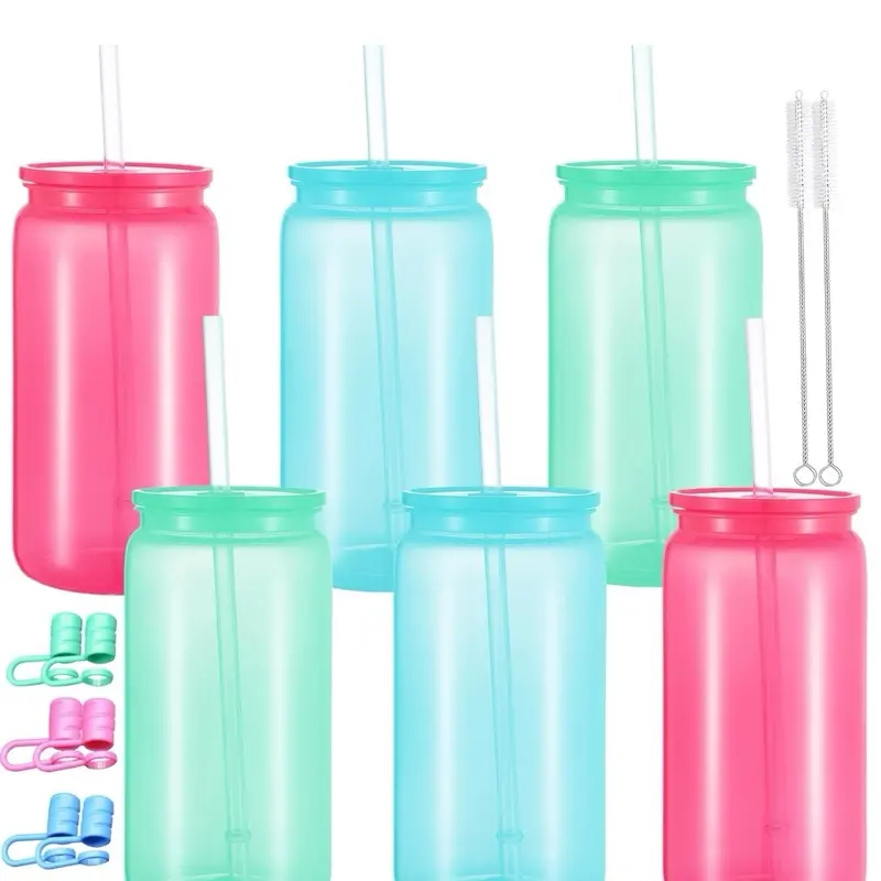 Monogram Cup - Assorted Colors with Clear Lids, Ideal for Beverages and Drinkware - Bottle