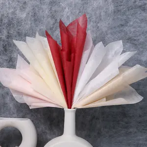 38pcs Bouquet Packaging Paper, Pure Color Cloud Soft Paper, Floral Packaging Half-Transparent Lining, Thick Waterproof DIY Flower Arrangement