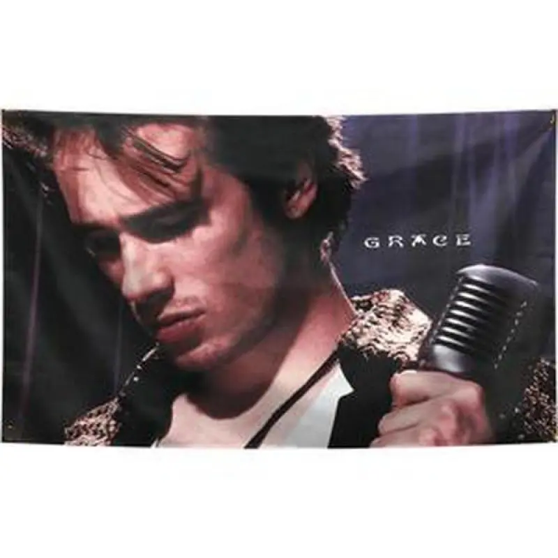 Interesting Jeff Star Buck-ley Tapestry Grace 90s Inspiring Music Song Cover Tapestry  Funny Tapestry with Brass Grommets for College Dorm Room Gift Home Man Cave Decor Decoration Banner bedroom decor cool stuff for room tapestry