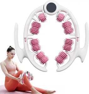 Muscle Massage Roller Pink Foam Roller with Detachable Handles for Neck Back Legs Arms Thighs Versatile Fitness Tool