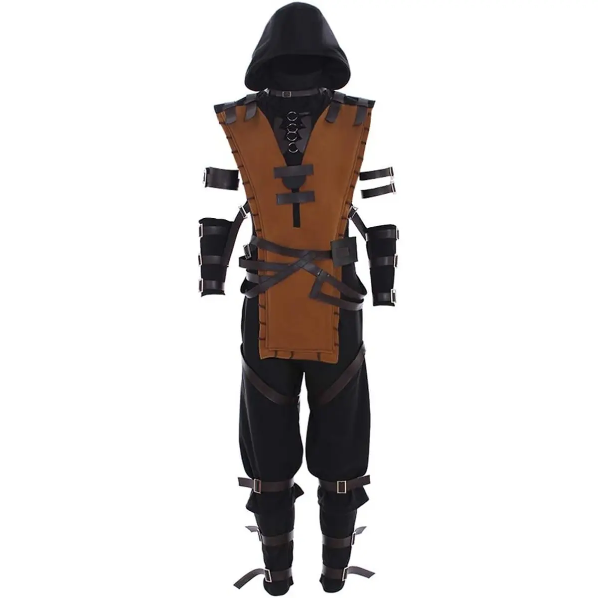 Men‘s Scorpion Cosplay Costume with Vest Ninja Warrior Suit