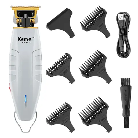 Kemei Men's Cordless Hair Clipper, USB Fade Clipper, High-Power USB Rechargeable, Built-In Lithium Battery, 5v/1a Voltage, New Condition, High Quality Trimmer, Cordless Hair Cutting