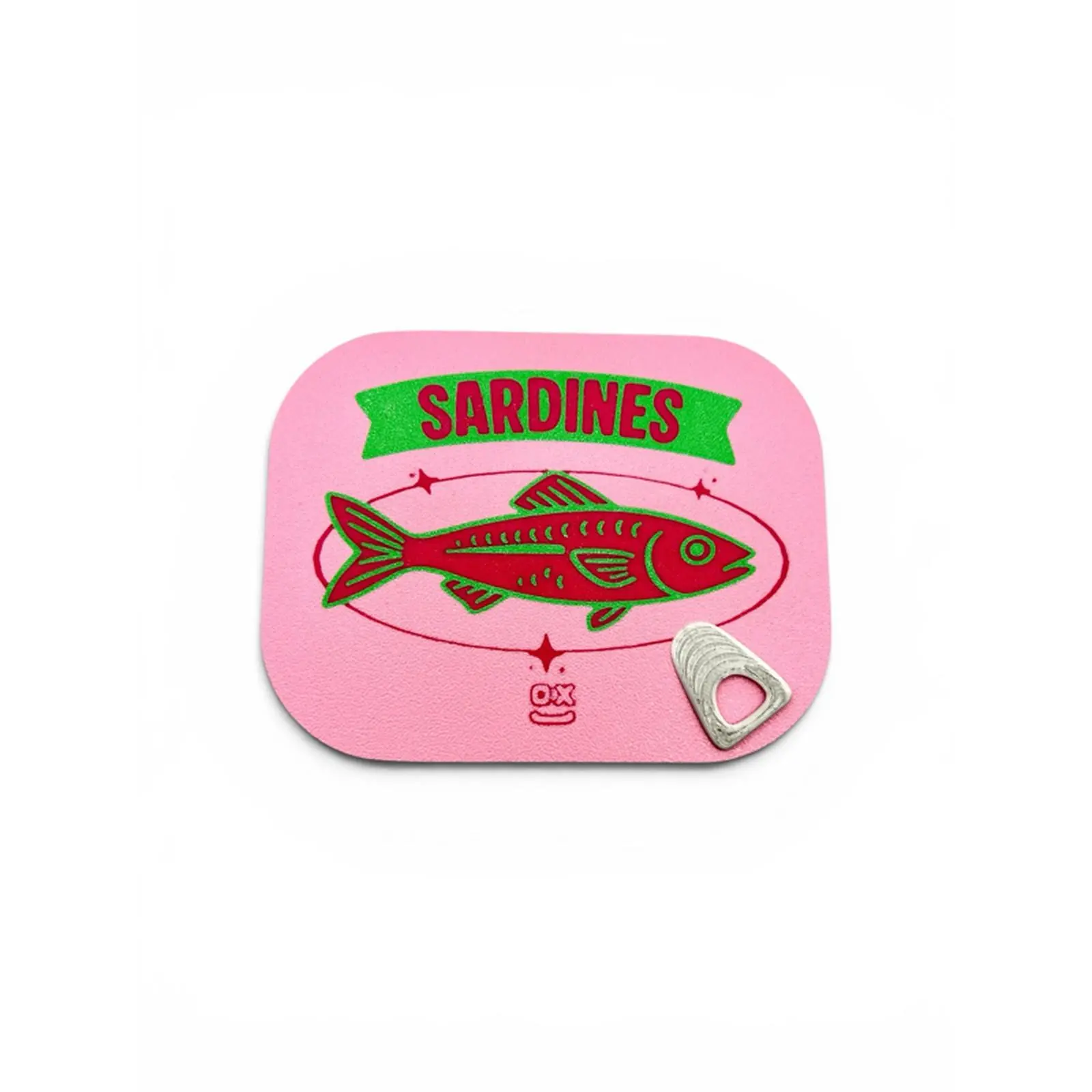 Sardines Replica 3-D Printed Fidget Clicker with Three Clickable Sardines and Lid Full-Size Can Design