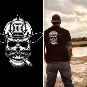 Firefighter with cigar