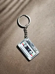Creative Music Cassette Tape Design Keychain, Cute Keychain for Women & Men, Fashion Accessories for Bag Decoration, Stylish Keychain, Bag Charm Keychain