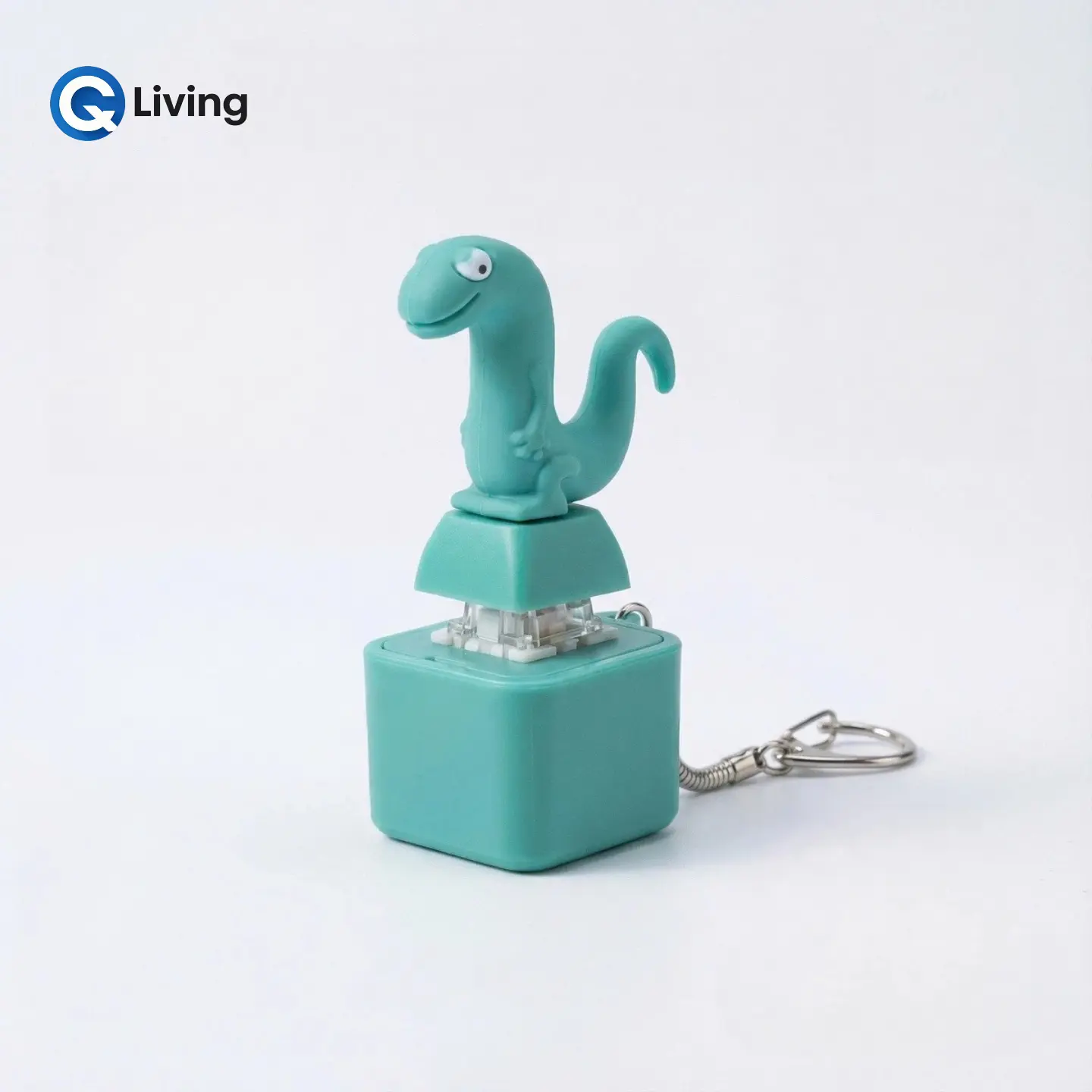 Realistic Croaking Lizard Sensory Fidget Keychain - Rechargeable LED Color-Changing Plastic 3D Dangle Cool Accessory, Button-Operated Stress Relief Toy for Kids