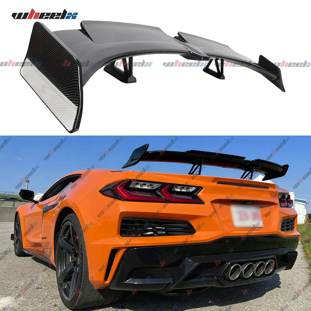 2026 – 58 Inch Universal GT Style Rear Trunk Spoiler Wing , Glossy Black ABS Racing Tail Wing – Fits Corvette Camaro Mustang Charger BMW Audi Honda Civic Accord