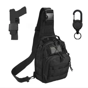 Tactical bag, compact, mollusk, EDC shoulder bag - durable | Adjustable concealed carry shoulder bag, suitable for shooting ranges, travel, hiking, outdoor sports, men's and women's everyday carry gear.