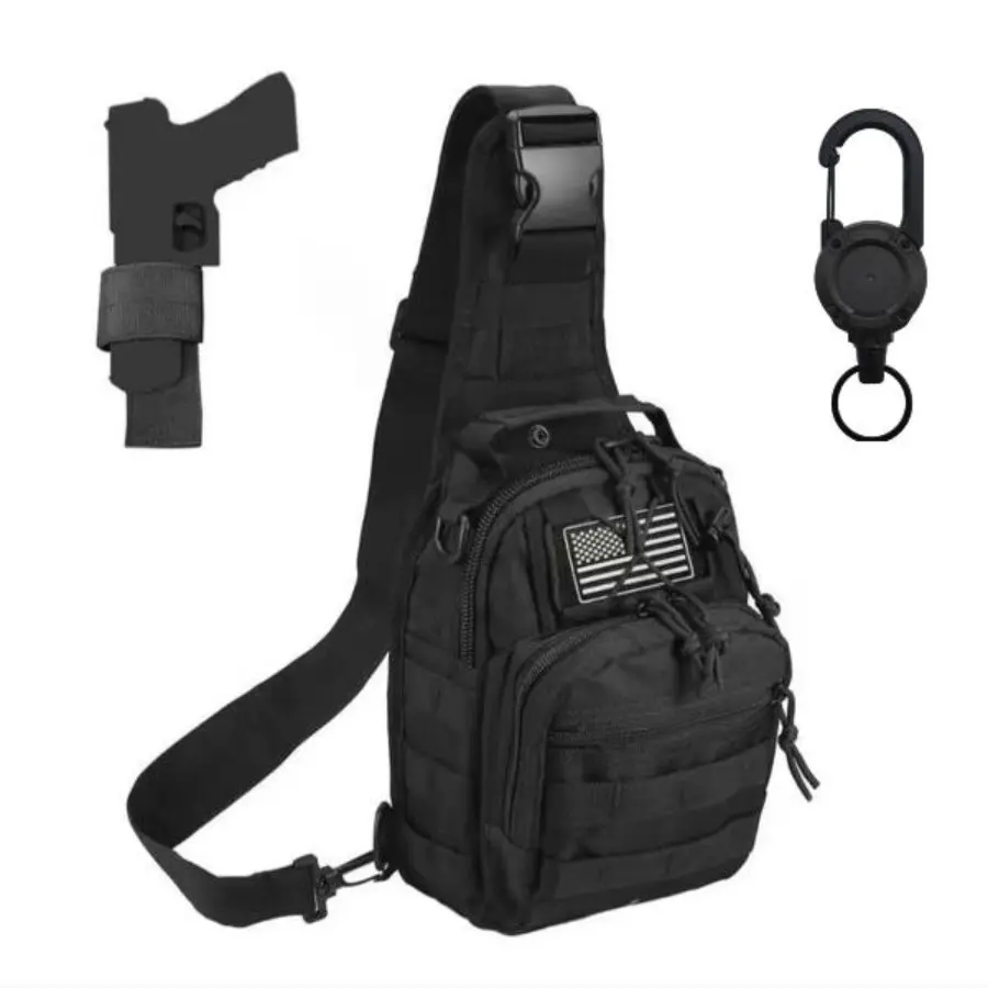 Tactical bag, compact, mollusk, EDC shoulder bag - durable | Adjustable concealed carry shoulder bag, suitable for shooting ranges, travel, hiking, outdoor sports, men's and women's everyday carry gear.