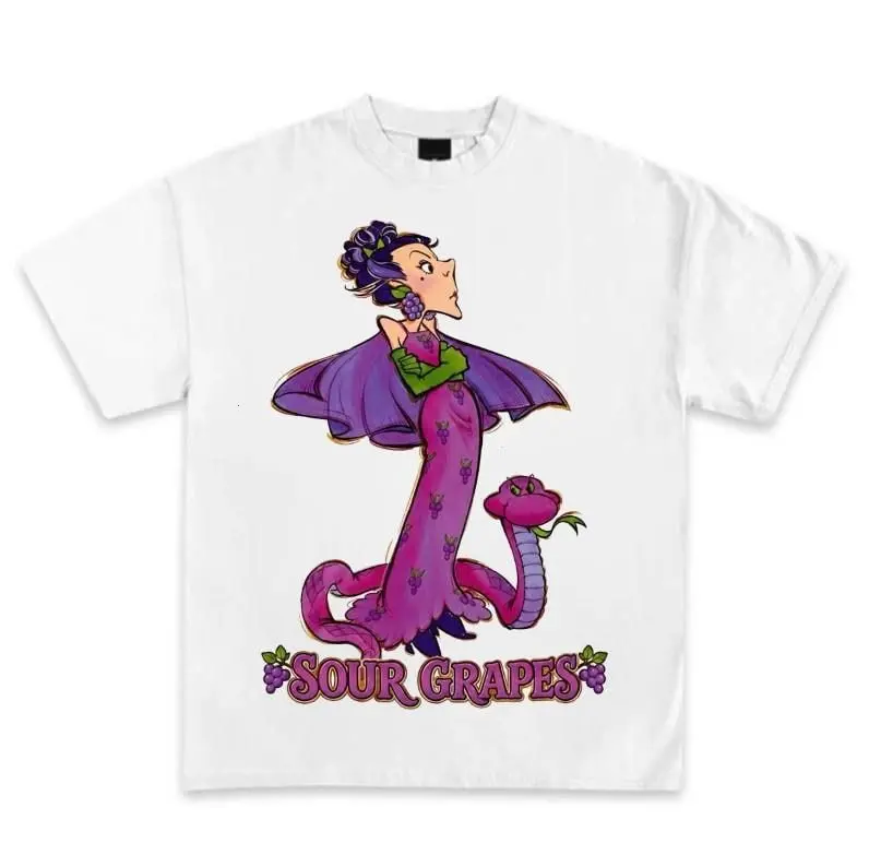 Sour Grapes Vintage Villain T-Shirt, Cartoon Character Graphic Sweatshirt, Purple Aesthetic Strawberry Inspired Shirt, Unisex Gift Tee