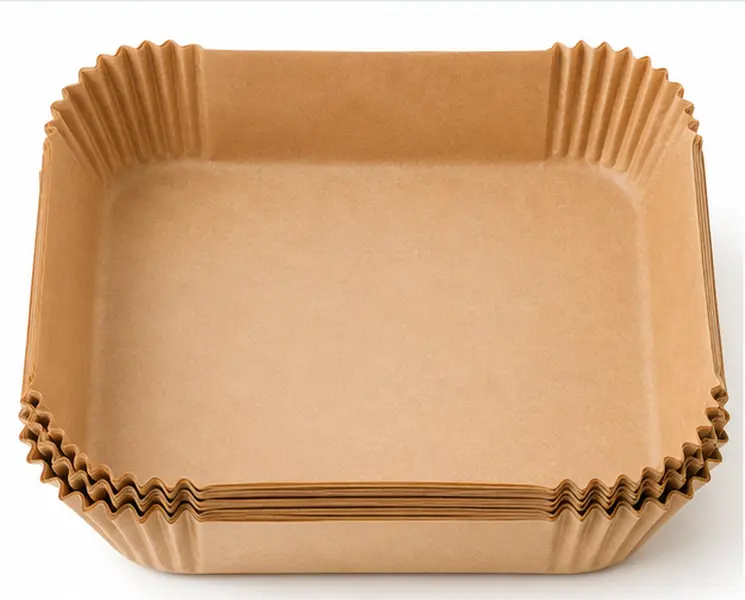 Air Fryer Paper Liners 125 Count, 8-Inch Square Disposable Parchment Liners, Non-Stick & Oil-Proof, Easy Cleanup for 5-8 Qt Air Fryer Baskets | Baker's Signature