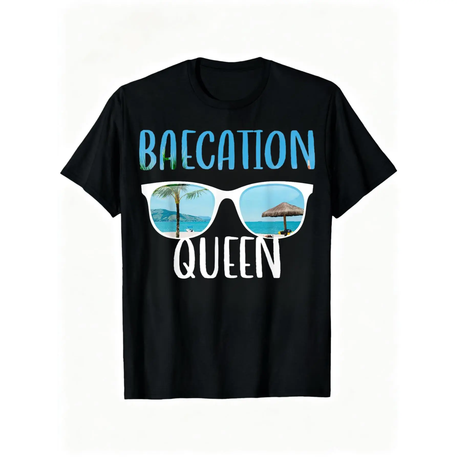 100% Cotton Baecation Designs For Couples Bae Queen T-Shirt