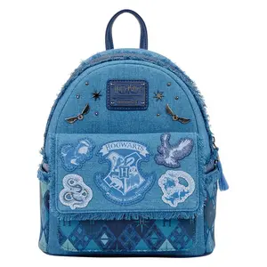 Loungefly Warner Bros Harry Potter Hogwarts Denim Mini Backpack