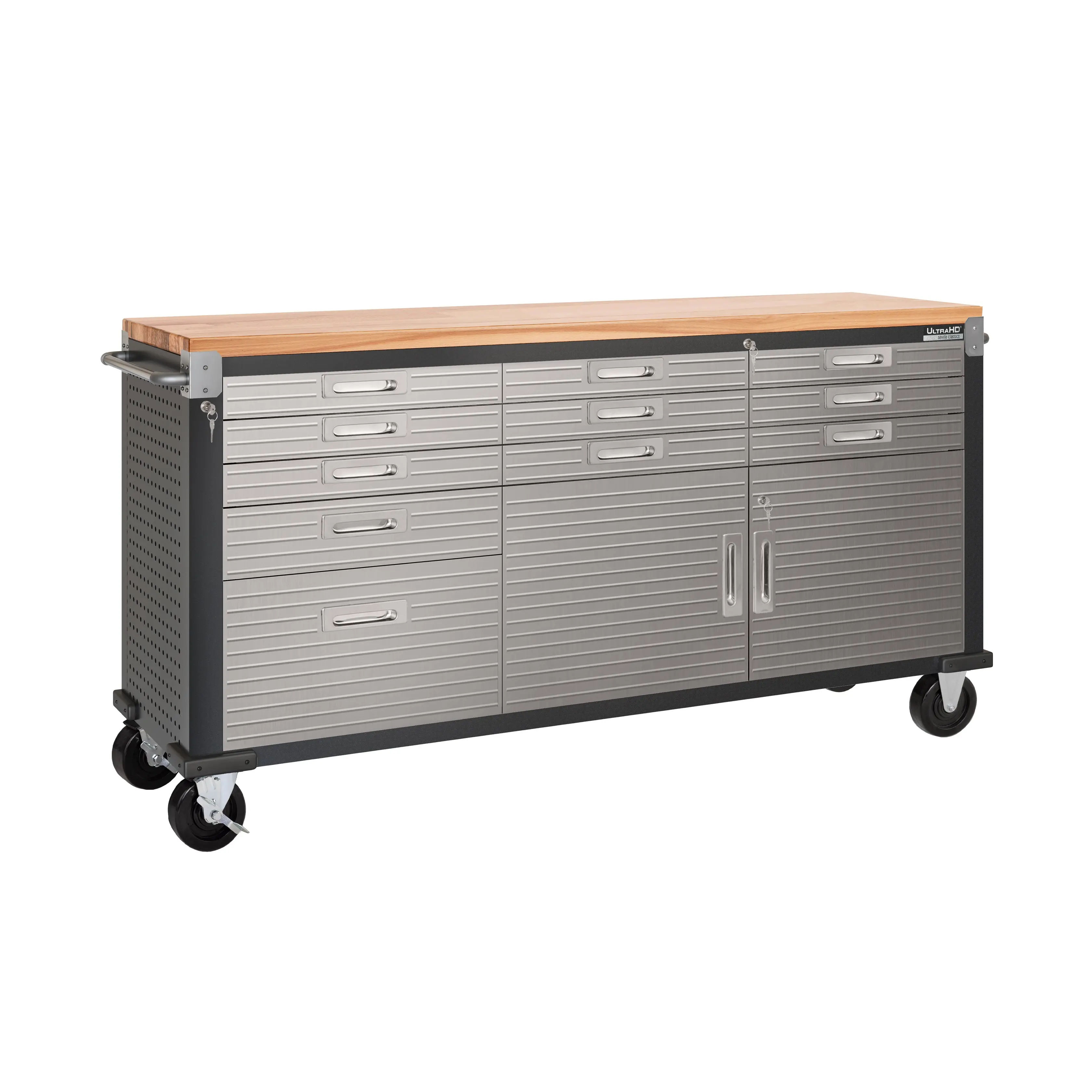UltraHD® 11-Drawer Rolling Workbench with Adjustable Storage Cabinet, Graphite