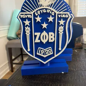 Zeta 12.5” Desktop Sign - Blue Color, Ideal for Decor and Decoration