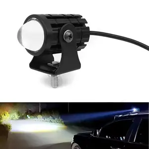 Motorcycle Mini Driving Light Headlight Universal Dual Color ATV Scooter for Auxiliary Spotlight Lamp Moto Fog light Accessories