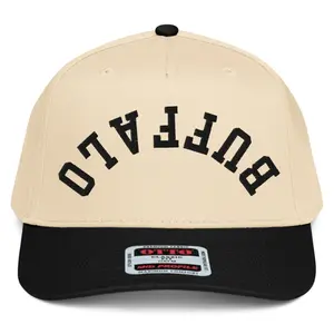 RIVEMUG NX1 Upside Down Buffalo 2 Tone Hat Embroidered Mid Crown Curved Bill Snapback Cap for Men and Women