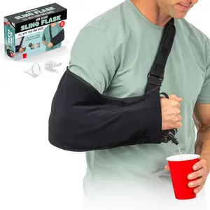 Arm Sling Flask (16 oz Total) - Hidden Alcohol Flask for Liquor Disguise – Secret Liquor Drink Container for Concerts, Sports Events, & Theme Parks – Includes Funnel & Spout