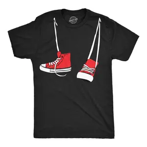 Shoes around Neck T Shirt Funny 90s Vintage Cool Adult Humor Graphic Novelty Mens Funny T Shirts Cool Vintage Fashion T-Shirt Gift Classic Menswear Vintage Apparel for Men Funny Movie Short Sleeve Novelty Tees Black