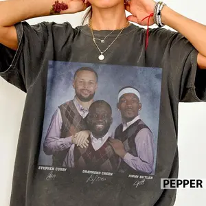 [ SPORTS GRAPHIC TEE - SALE UP TO 45% ] Stephen Curry Jimmy Butler Draymond Green Basketball Shirt, Golden Step Bros Tee, Funny Basketball Gift Unisex