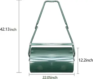 Gaomon 9.5 Gal Tow-Behind Lawn Roller, Water/Sand Fillable Garden Drum with U-Shaped Handle, Heavy-Duty Soil Leveler for Seeding & Sod Maintenance