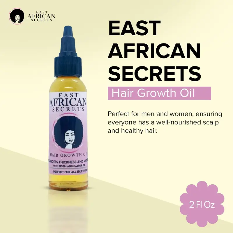 East African Secrets Rapid Hair Growth Oil with Peppermint & Olive for Healthy S...