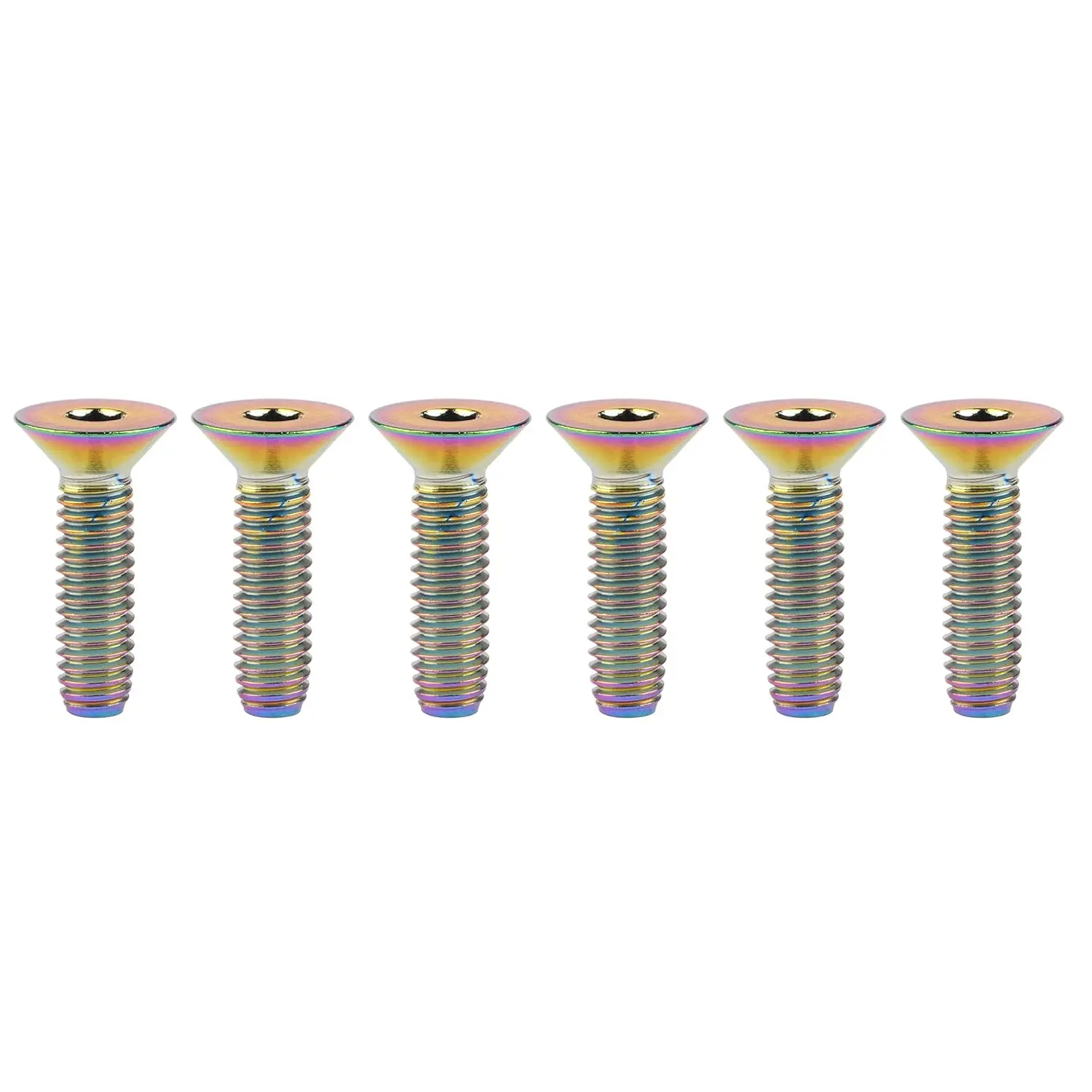 Titanium (Ti) M4 Countersunk Flat Head Hex Socket Cap Screws, 8/10/12/15/20 Mm (M4x8/10/12/15/20) Sizes, Industrial & Scientific Multicolored M4x15mm Bolt Pack of 6, M4x8 10 12 15 20 Mm