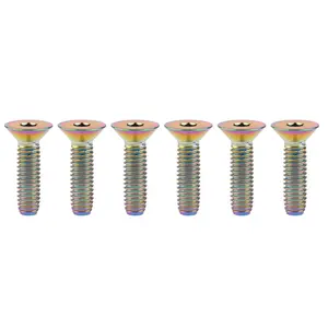 Titanium (Ti) M4 Countersunk Flat Head Hex Socket Cap Screws, 8/10/12/15/20 Mm (M4x8/10/12/15/20) Sizes, Industrial & Scientific Multicolored M4x15mm Bolt Pack of 6, M4x8 10 12 15 20 Mm