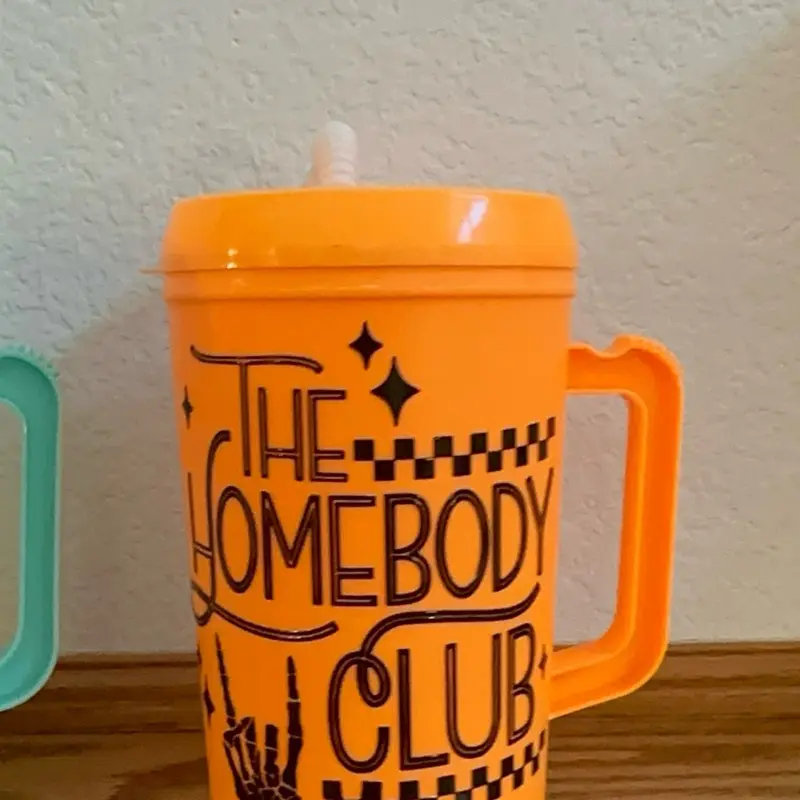 34oz HIP SIPS Mug with Lid & Straw - Bridal Party Mug, homebody club and not today heifer designs, sarcastic , Drinkware - Tumbler Washable Coffee Reusable, fun, trendy Cup Stylish Lightweight Reuse
