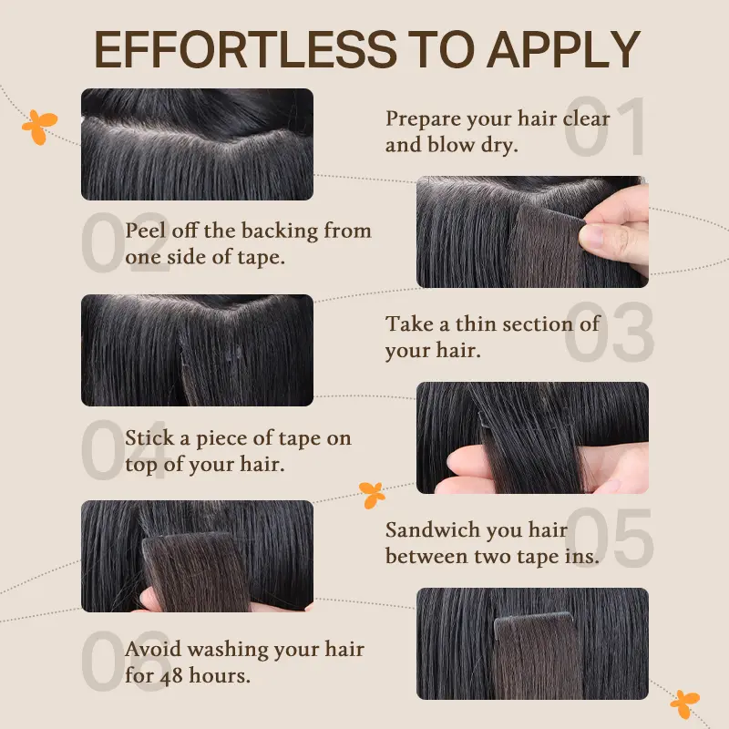 【#1 24inch only 53.24】Doores Tape in 10-28'' length Remy Human Hair Extensions Natural Straight#tiktokshopstockup 【#1 24inch only 53.24】Doores Tape in 10-28'' length Remy Human Hair Extensions Natural Straight#tiktokshopstockup