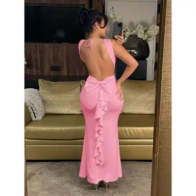 birthday fashion nova dresses Meet Me At The Party Gown - Fuchsia