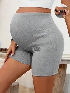 NANCY Maternity Solid Color High Waist Casual Comfortable Breathable Leggings World Cup