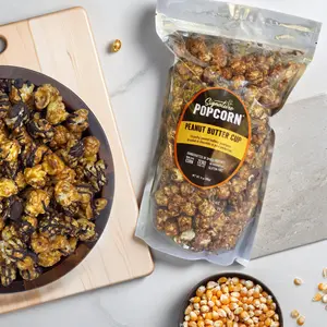 Large Gourmet Peanut Butter Cup Popcorn Bag