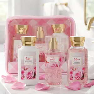 Mother's Day Gift-Le vital Rose Bath & Body Travel Set – 3oz Shower Gel + 3oz Body Lotion + 3oz Body Mist | Rich Lather, Long-Lasting Freshness, Deep Hydration | The Ultimate Gift for Her – Mom, Wife, Sister, Girlfriend!