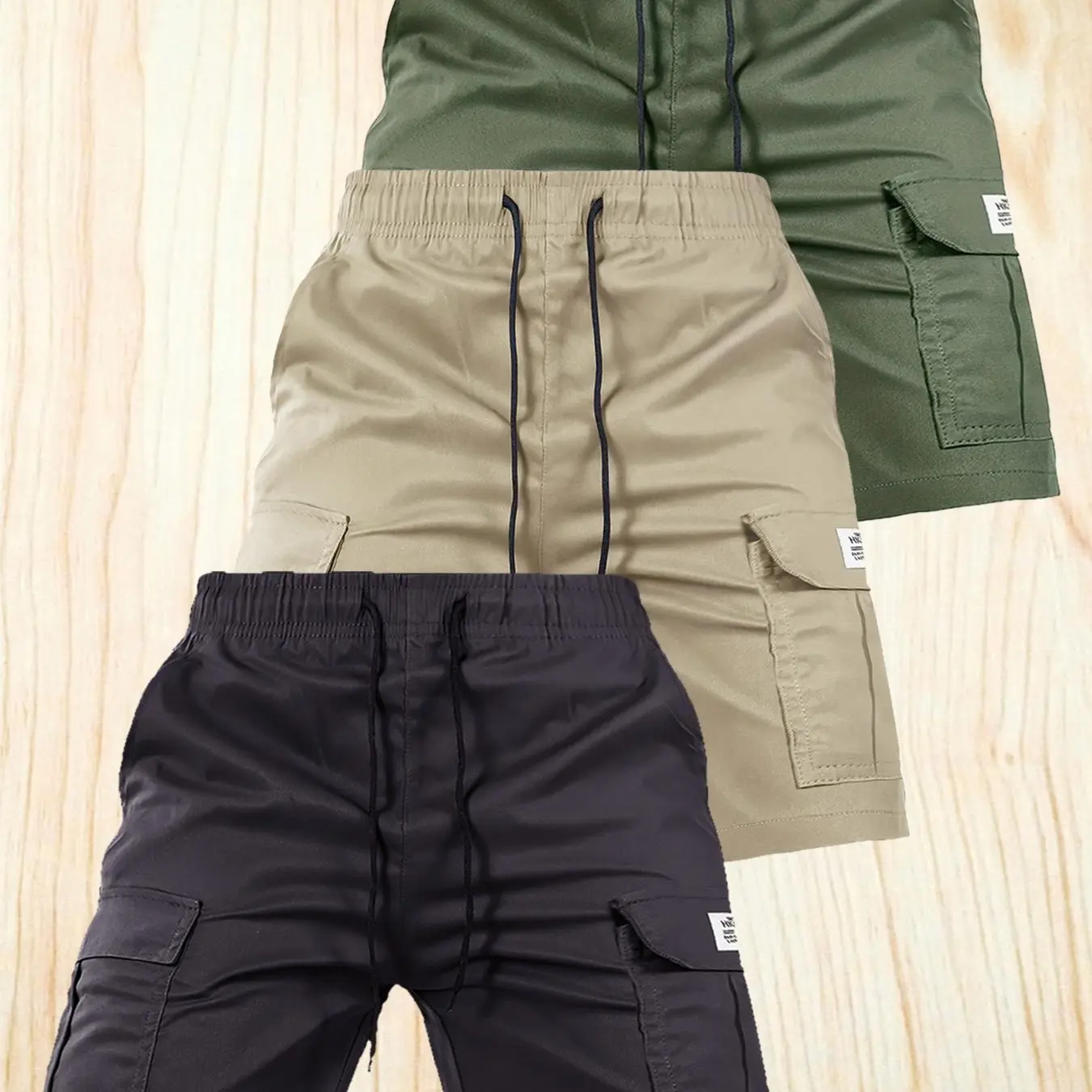 Black + Khaki + Green