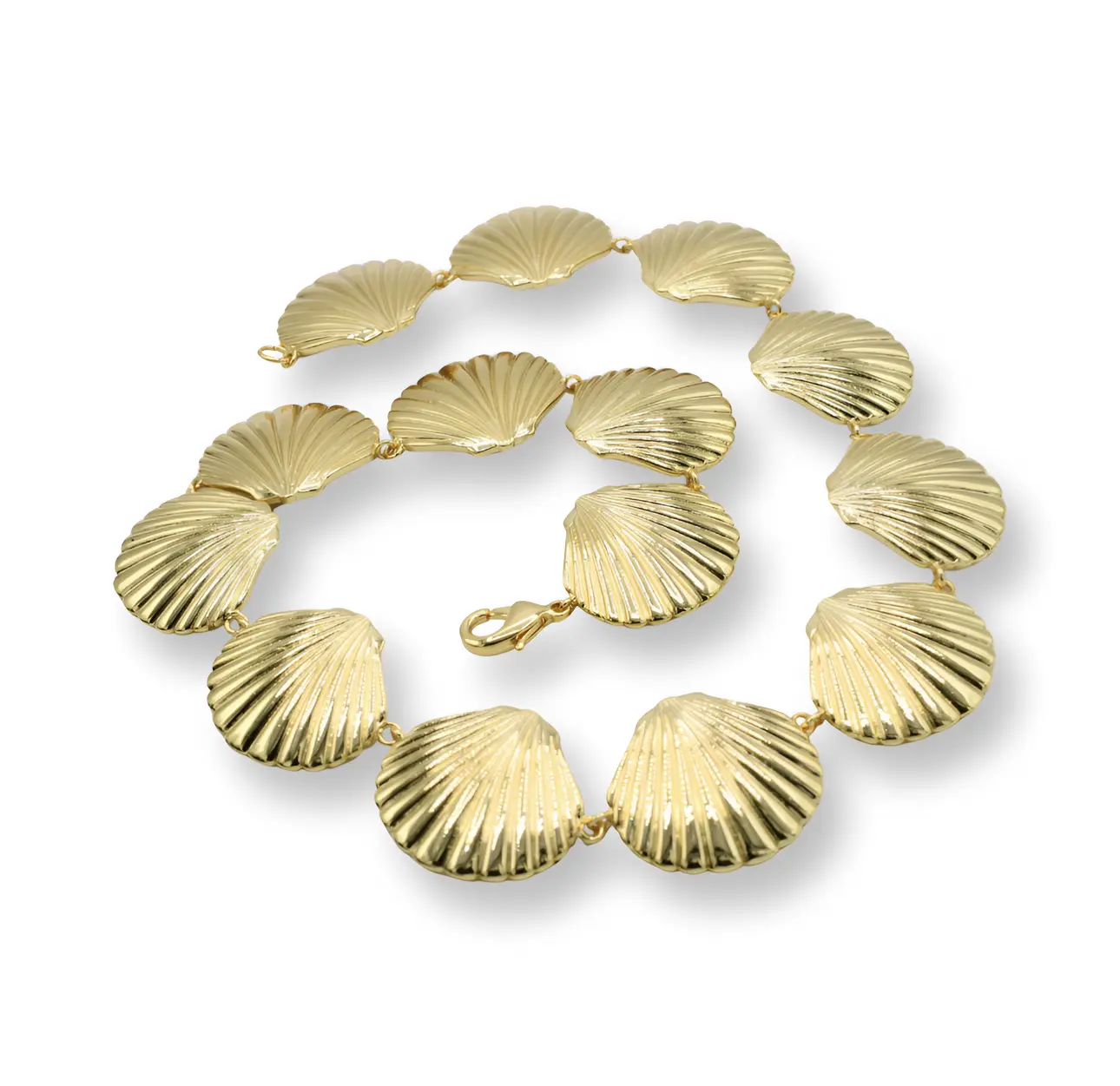 Shell Necklace - Brass Handmade Fashion Accessory Handmade Jewelry Shell Necklace - Brass Handmade Fashion Accessory Handmade Jewelry