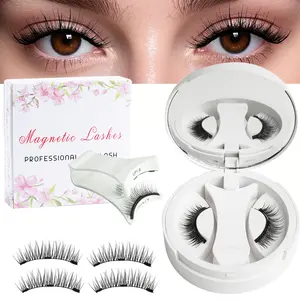 Magnetic False Eyelashes Set, Natural Waterproof Reusable, Soft Magnetic Eyelashes, Easy to Wear, Suitable for Daily Use and Special Occasions, Includes Magnetic Lash Clips