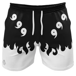 Black Flame Shinobi Shorts Men's Athletic Gym Shorts – Comfortable and Breathable Sportswear for Training & Running