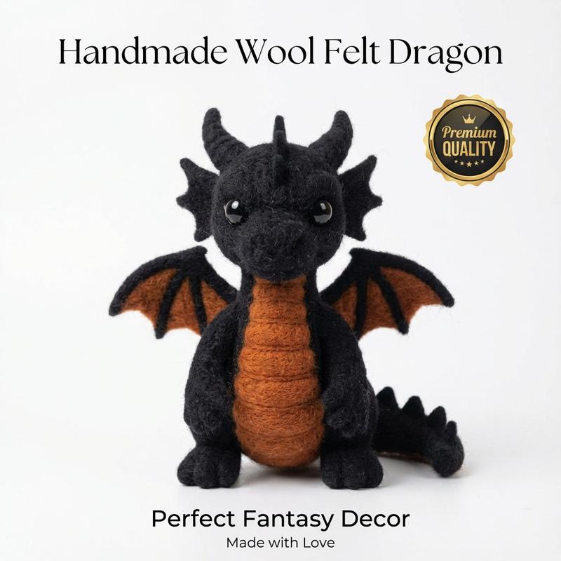 1Set Animal Needle Felting Kit, Felting kits for Beginners adult with Step-by-Step Tutorials, Dinosaur DIY Felting Kit, Cute Funny Home Decorative Ornaments, Birthday Valentine's Day and Christmas Novelty Gifts, Cute Animal Design