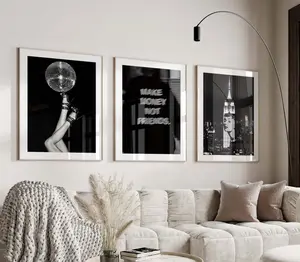 Luxury Fashion Poster, Set of 3, Printable Wall Art, Digital Poster, Black & White Style