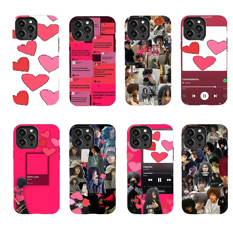 Jaydes Lyrics Spotify Collage Phone Case, Rapper Fan Art Cover for iPhone & Samsung iPhone & Samsung iPhone 17/16/15/14/13/12/11 Pro Max/Plus and Samsung Galaxy S23-25, shockproof and drop-proof, lightweight and stylish, with a brand new trendy design.