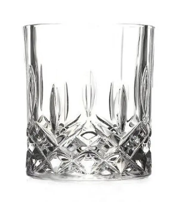 212 MAIN Classic Cut Crystal Double Old Fashioned Glass Set - 6-Piece, 11oz, Dishwasher-Safe RCR Opera Crystal-Clear Drinkware, Crystal-Clear Glasses